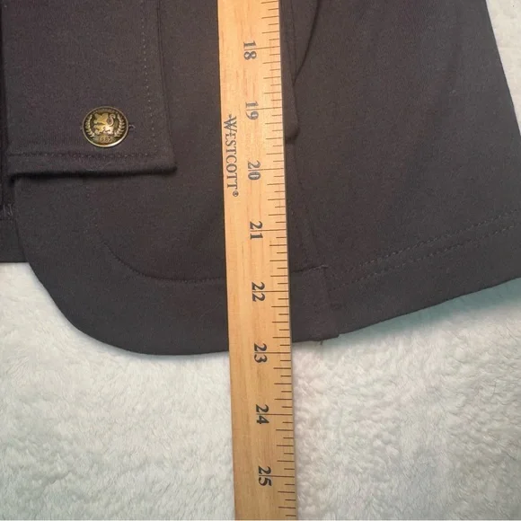 NWOT Tommy Hilfiger Preppy Black Cotton Cardigan Sweater, Military Style Jacket - Picture 7 of 9